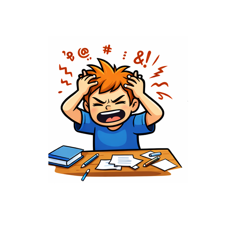 little boy venting his frustration